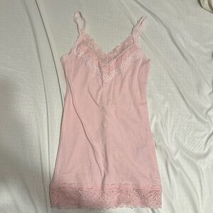 Lace Pink Tank